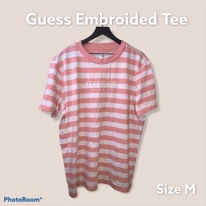 Guess embroidered Striped Tee Size M